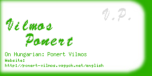 vilmos ponert business card